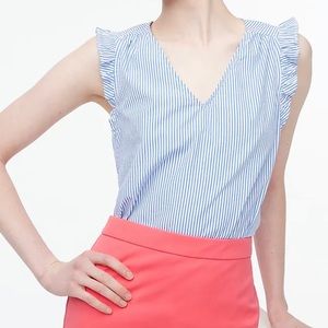 NWT J. Crew Factory | Sleeveless Ruffle Top